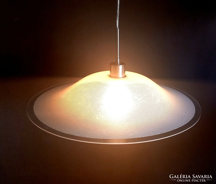 Huge massive vintage Plexiglas ceiling lamp negotiable design