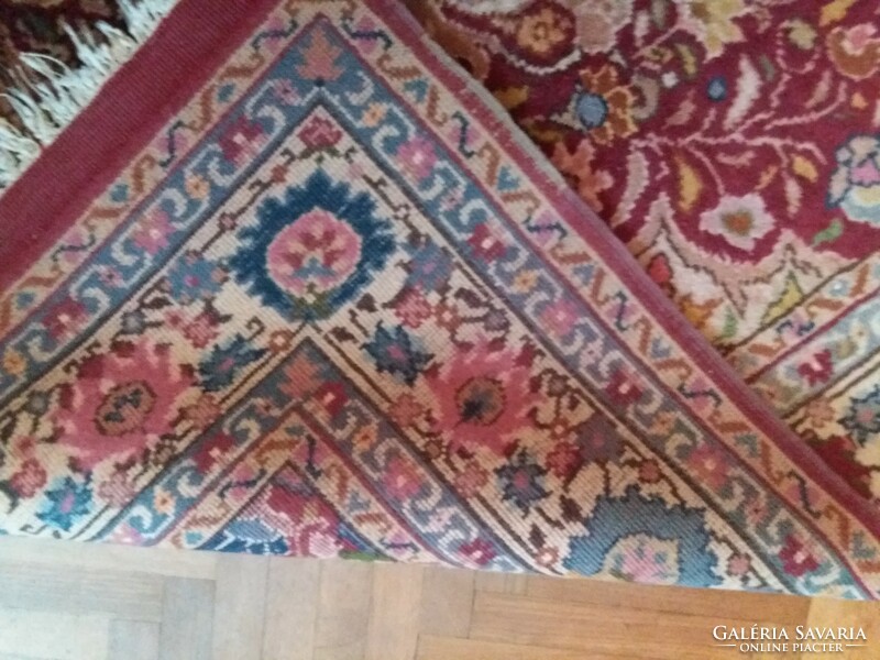 Old handmade silk Persian rug, 342/246 cm