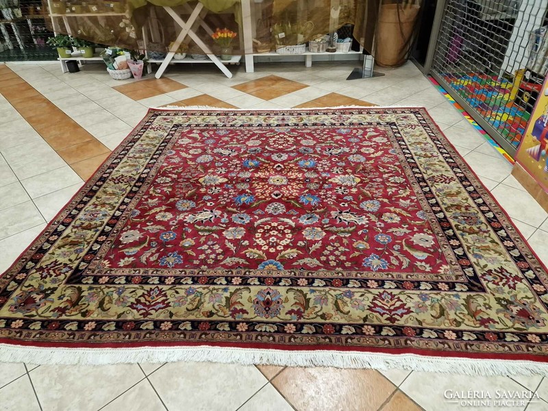 Dreamy ziegler pattern hand knotted 275x275 wool persian rug bfz555