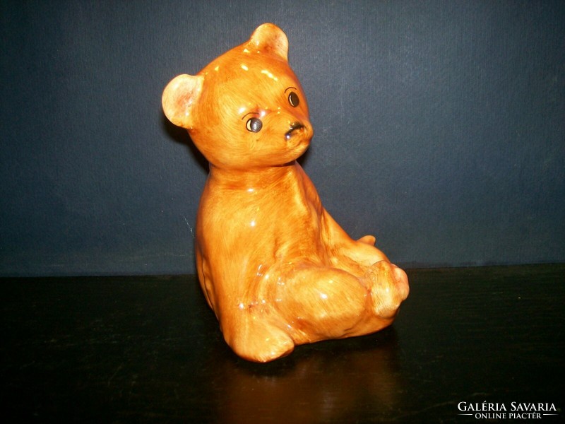 Large ceramic teddy bear figurine