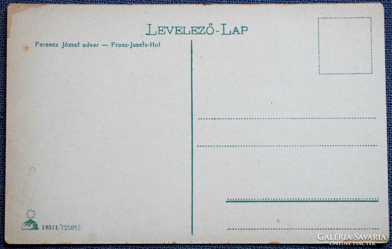 Herkulesfürdő -  Ferenc József udvar - litho képeslap   19,,