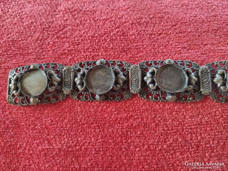 Vintage bronze bracelet, gold jewelry