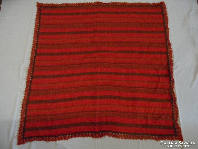 Retro red thicker woven tablecloth, blanket