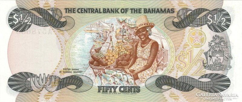 1/2 dollár 0,5 50 cent cents Bahama szigetek 1984 UNC