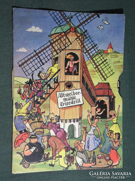 Postcard, Altweibermühle tripsdrill-cleebronn. Humor card, adventure park, zoo, windmill
