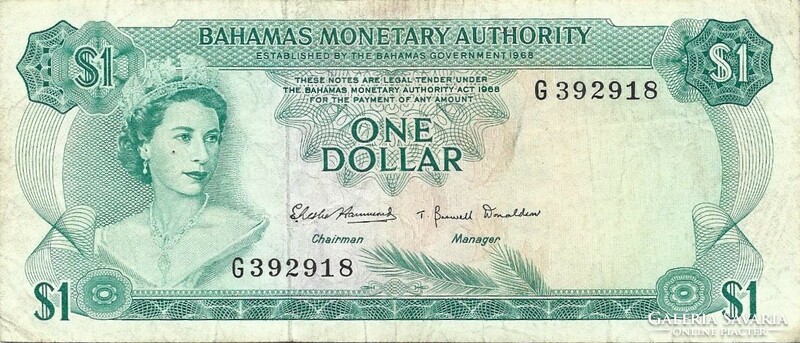 1 dollár  Bahama szigetek 1968