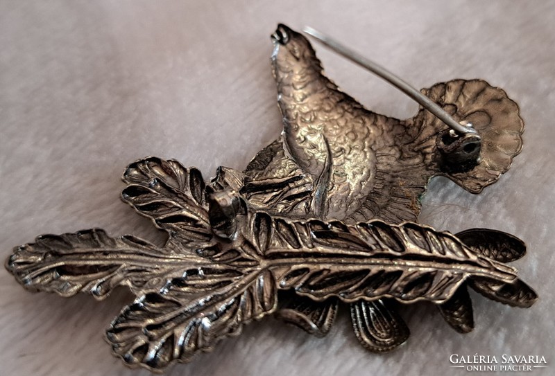 Silver-plated hunter badge, bird badge (l4441)