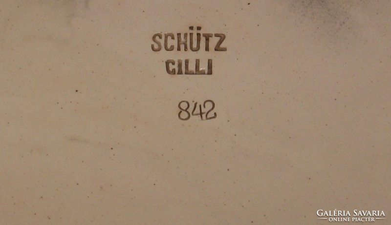 Antique huge wonderful schütz cilli wall plate 42 cm