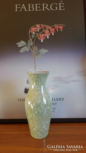 Kőporc Witeg  lüsztermázas, kézzel festett váza 26 cm