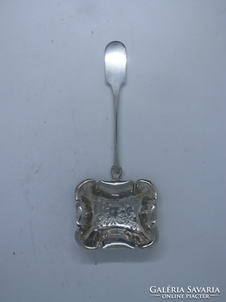 Gyönyörű osztrák 13 latos antik ezüst porcukor szóró, 1847