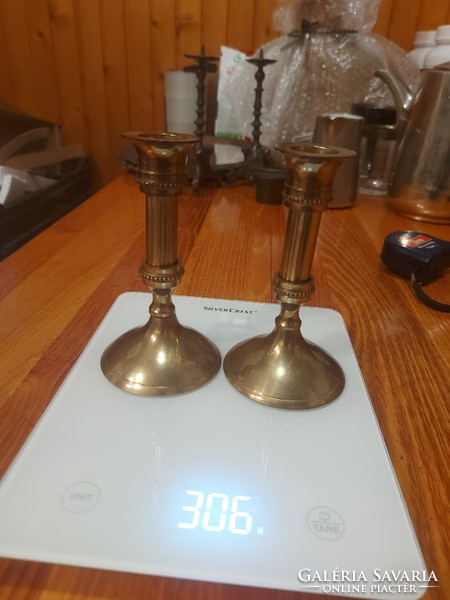 2 pcs copper candle holder