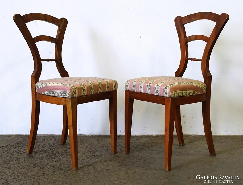 1M695 Antik Biedermeier támlás szék pár