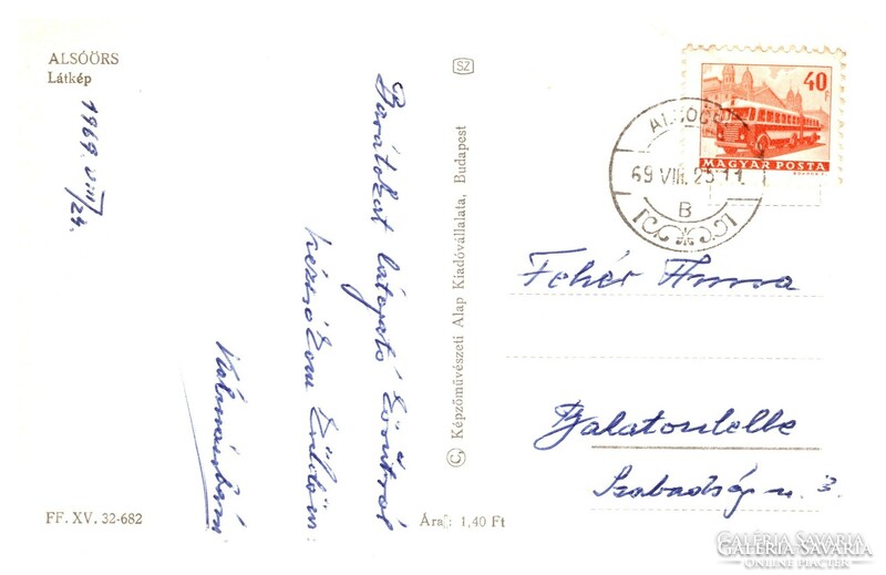 Alsóörs, Alsóörs, Látkép képeslap, 1968 (1969)