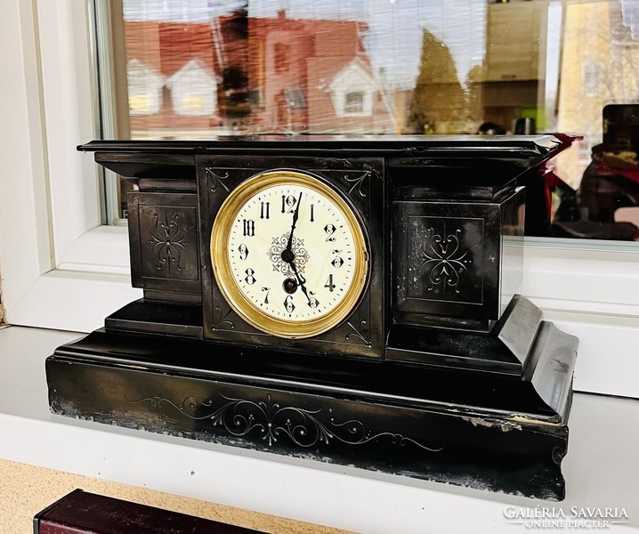 French marble mantel clock