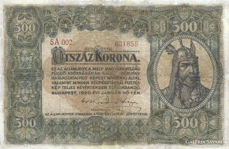 500 korona 1920 restaurált 2.