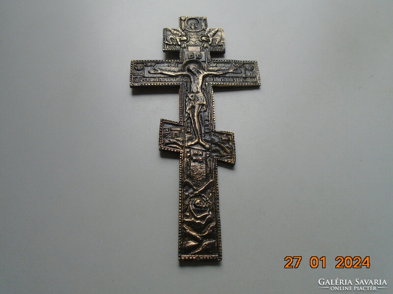 19 sz bronz orosz pravoszláv kereszt