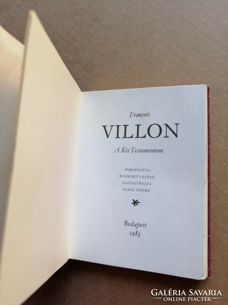 F.Villon : A Kis Testamentum