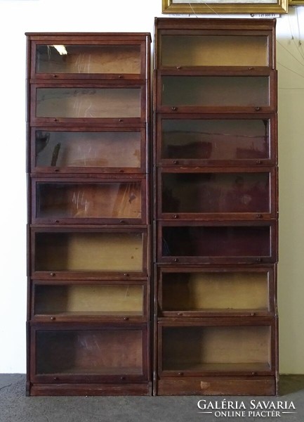 1Q158 Antik Lingel könyvszekrény pár 248 - 258 cm