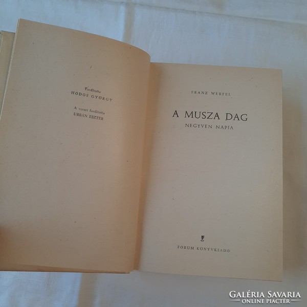 Franz werfel: the forty days of the musza dag forum book publisher novi sad 1965