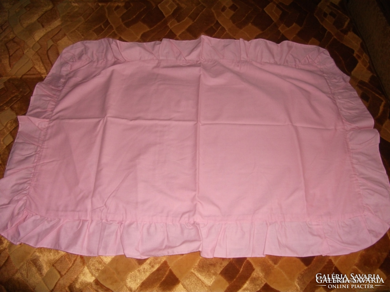 Australian pink ruffled pillowcase, unused size.75 X 48 with ruffles: 90 x 63 cm