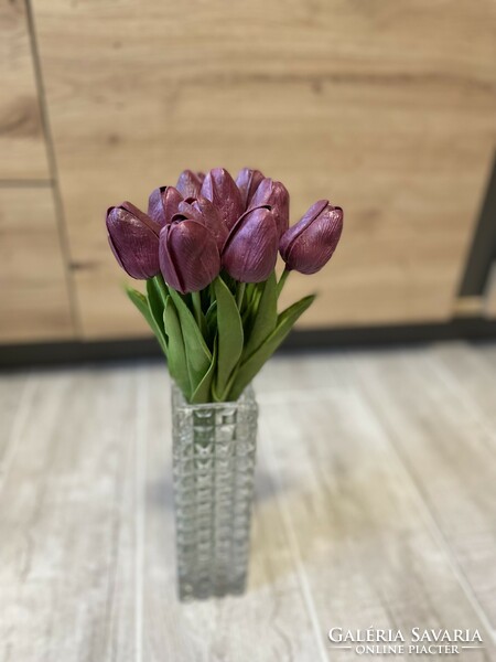 Beautiful lifelike rubber foam tulip bouquet tulips flower plant home decoration