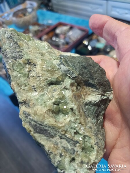Rarity! Raw Demantoid Garnet Cluster! 550 gr!! From the Namibia Mineral Collection!!