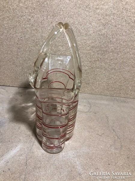 Ribbon is a handmade glass creation, 27 cm high. 2097