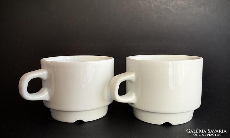 2 coffee cups hotel porcelain mocha uniset style