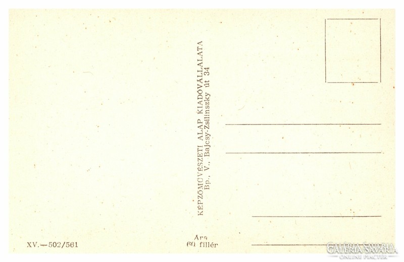 Alsóörs, greetings from Alsóörs postcard, 1956