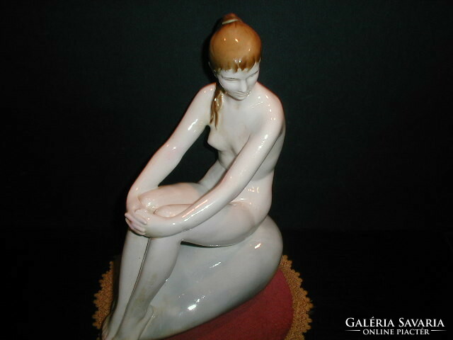 Zsolnay is a large nude figure 31 cm tall