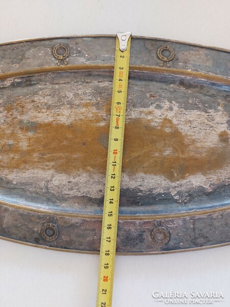 Old metal tray art nouveau offering 41 cm