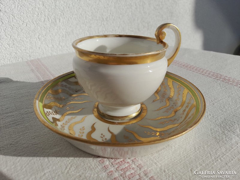 Alt wien empire collector's cup and saucer, from 1807, 217. Vintage, Napoleonic period set!