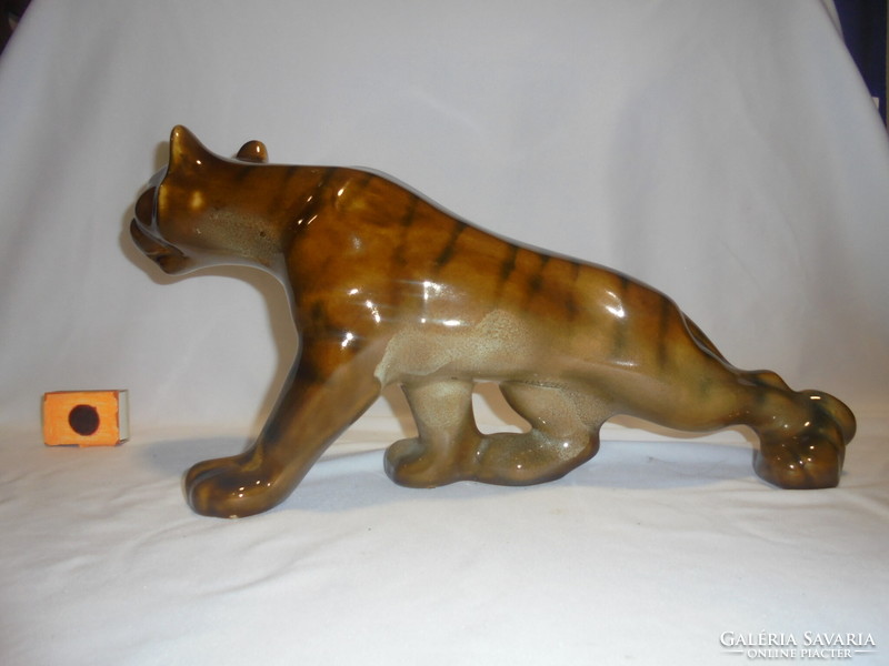 Ceramic tiger figure, nipp, statue - large size