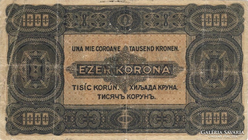 1000 korona 1923 nyomdahely nélkül 1.