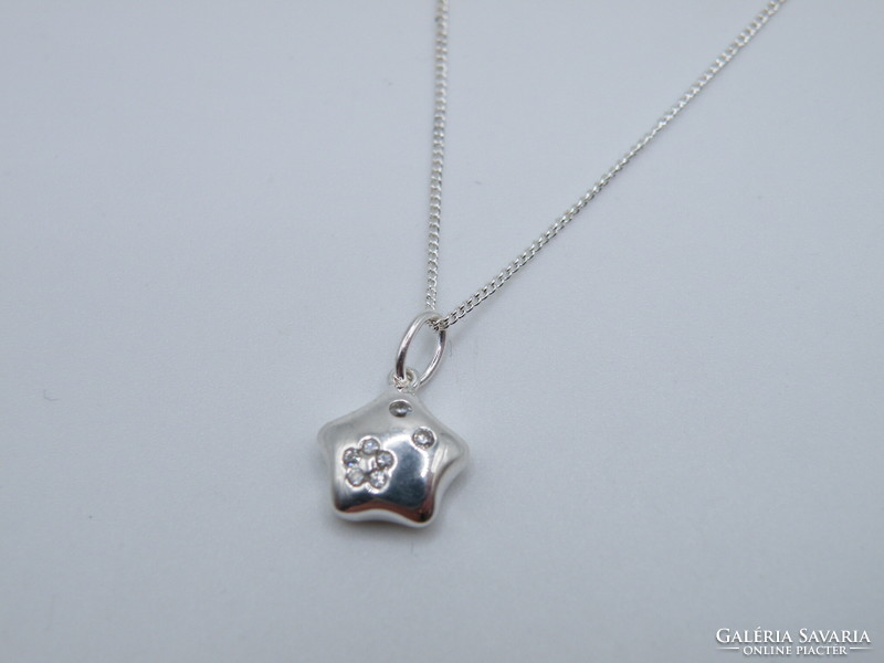 Uk0115 cute silver necklace and star pendant 925