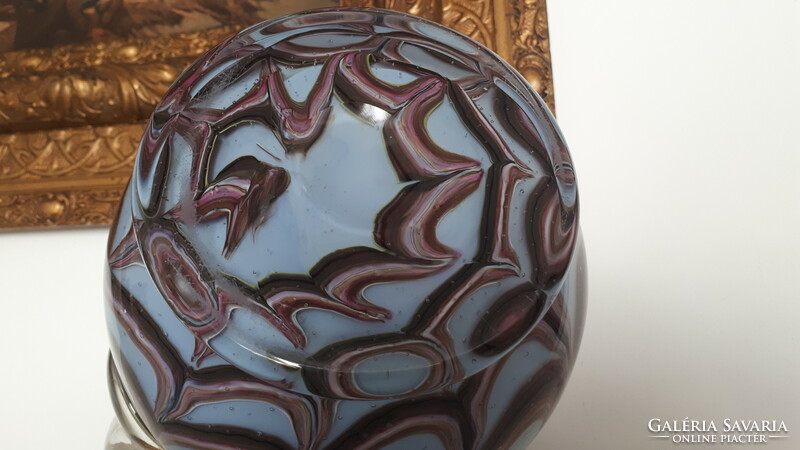 Gyönyörű hibátlan muranoi rétegelt fújt üveg kancsó 25.5 cm