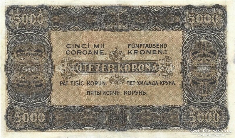 5000 korona / 40 fillér 1923 Nyomdahely nélkül Restaurált 2.
