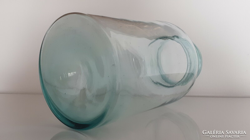 Antique flawless pale green blown glass 18 cm