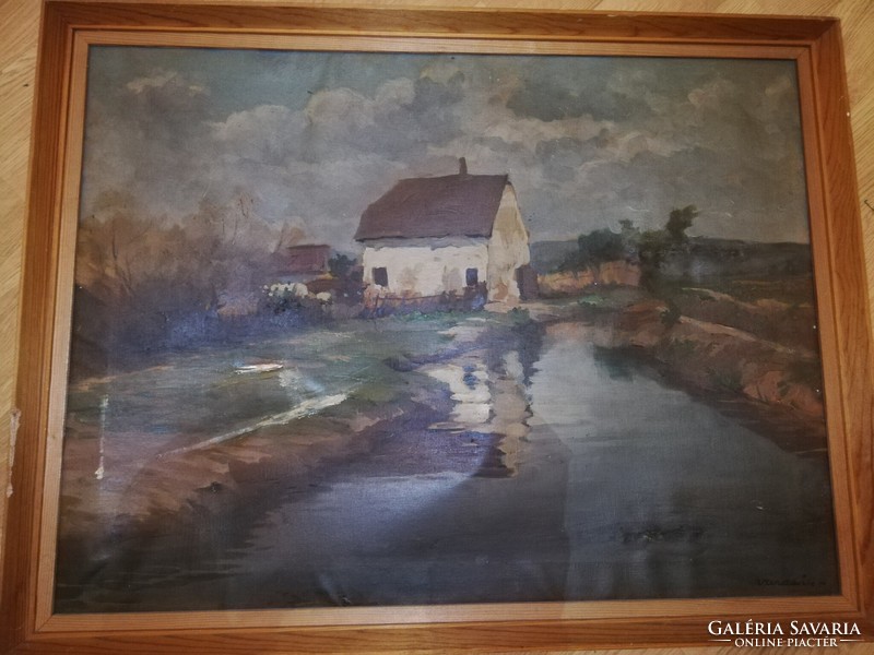For sale is an oil-on-canvas painting marked Ferenc Várdeák.