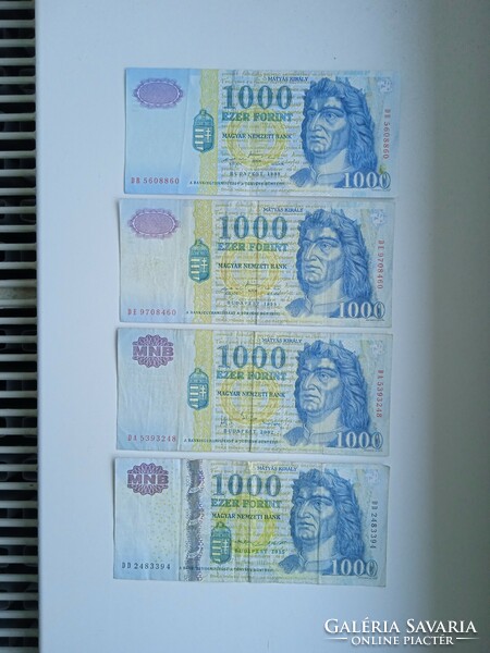 1000 HUF banknotes