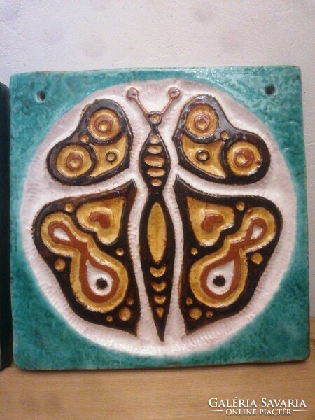 Ágnes Borsódy ceramic butterfly wall decoration