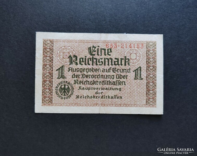 Rare! Germany 1 reichsmark / mark 1940, vf (i.)