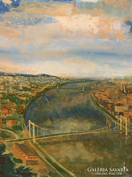 Budapest panoráma festmény