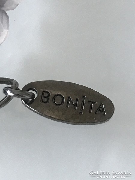 Szürke achát medálos Bonita márkájú nyaklánc, 75 cm hosszú