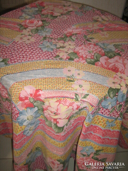 Wonderful colorful vintage pink bed sheet