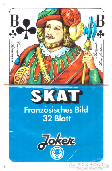 94. Francia sorozetjelű skat kártya berlini kártyakép ASS 1985 körül 32 lap