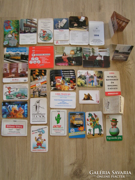 Card calendars, card calendar collection