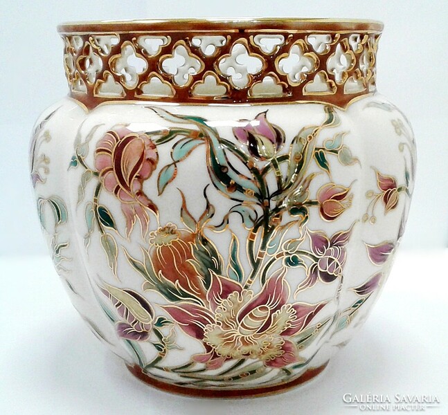 Zsolnay large orchid pot (zal-r81468)