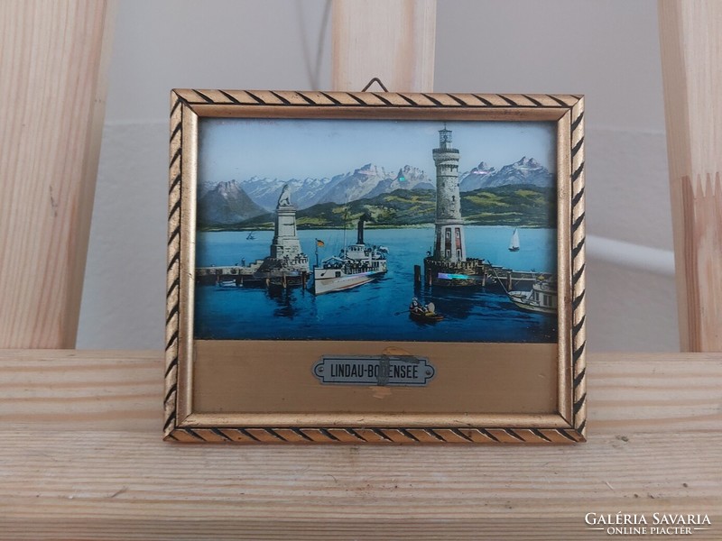 (K) beautiful glass picture with 12x15cm frame