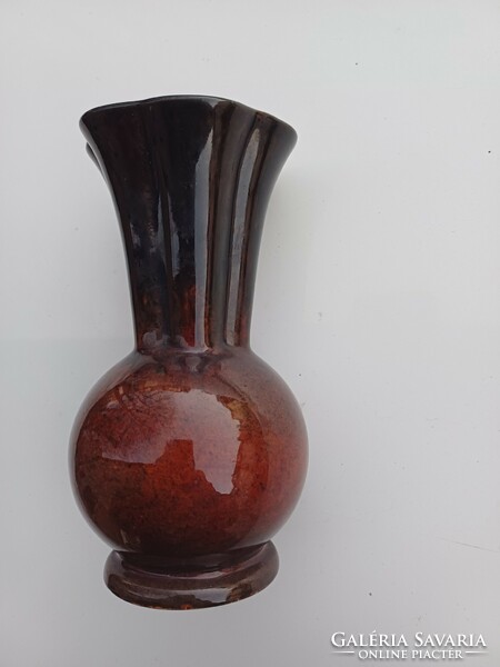 Régi ritka formájú Gránit art deco váza